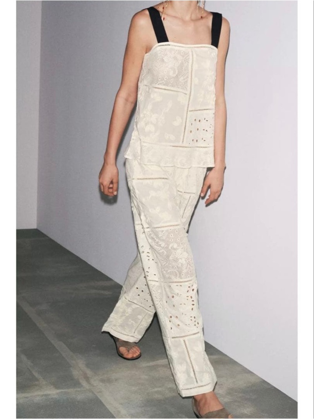 Zara Patchwork Set Cream